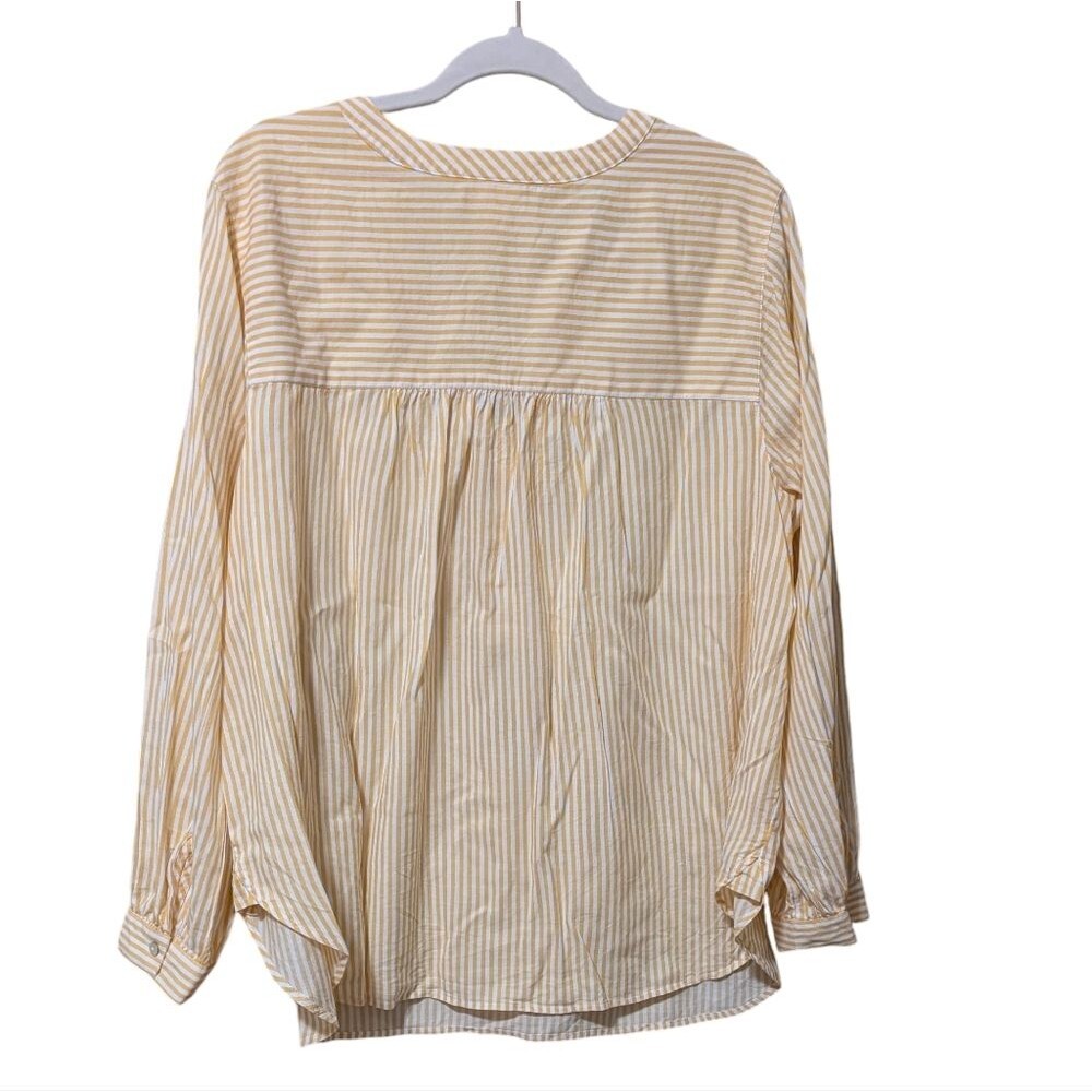 J. Jill cotton/rayon striped top size 2X casual oversize flowy plus - Picture 2 of 11